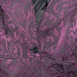Thigh length deep purple jacket